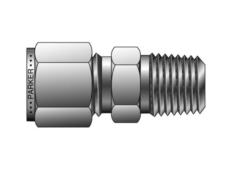 Picture of Parker 2-4 FH4BZ-SS - CPI Inch Tube Thermocouple Connector - FH4BZ