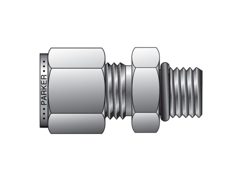 Picture of Parker 12-12 ZHBA-B - CPI Inch Tube Male Connector to SAE Straight Thread - ZHBA