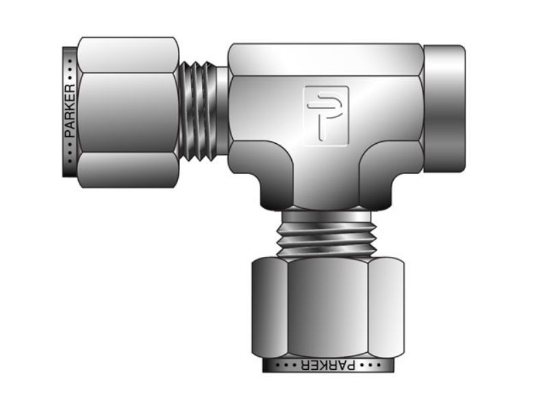 Picture of Parker 12FRT12N-B - A-LOK Inch Tube NPT Female Tee - FRT