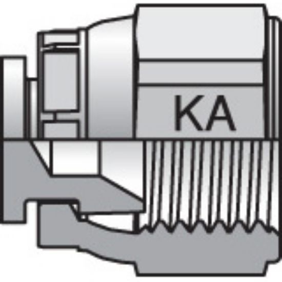 Picture of Parker 4FNMKAS - Komatsu 30° Flare, Metric Thread Adapters
