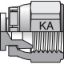 Picture of Parker 4FNMKAS - Komatsu 30° Flare, Metric Thread Adapters
