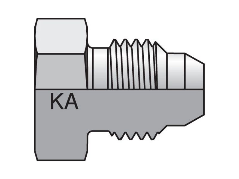 Picture of Parker 10PNMKAS - Komatsu® 30° Flare Metric Thread PNMKA