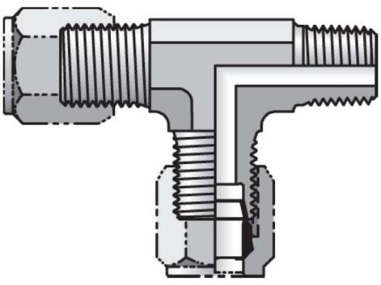 Picture of Parker 16 RU-S - Ferulok Tee RBU