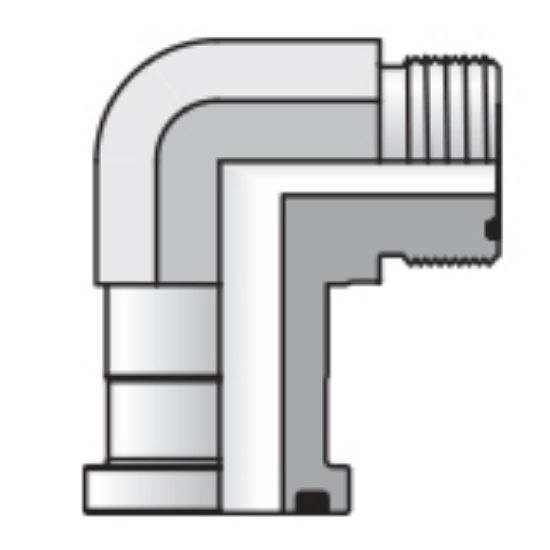 Picture of Parker 16 LOEQ1-S - O-ring Face Seal, 37° Flare and Flareless Code 61 and 62 Flange Adapters