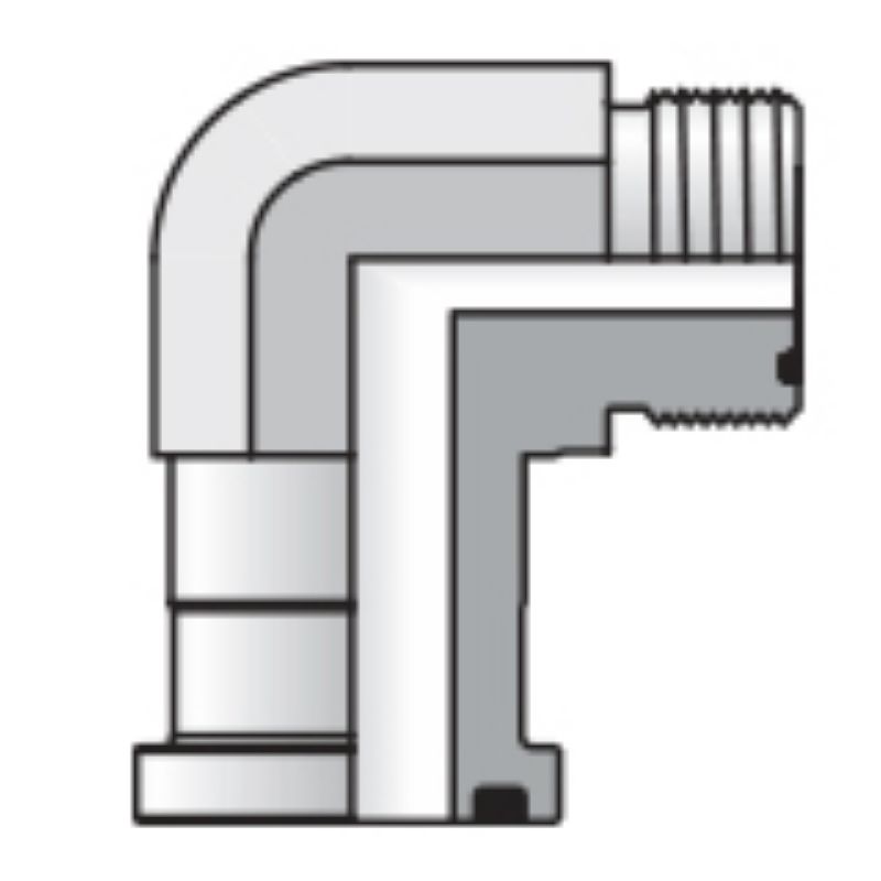 Picture of Parker 12 LOEQ1-S - O-ring Face Seal, 37° Flare and Flareless Code 61 and 62 Flange Adapters