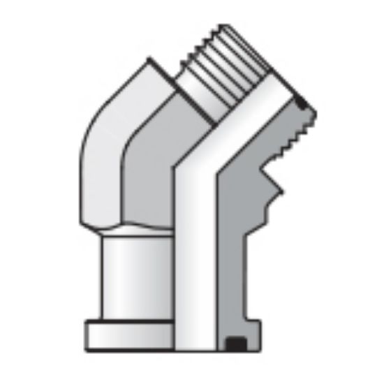 Picture of Parker 12 LOVQ1-S - O-ring Face Seal, 37° Flare and Flareless Code 61 and 62 Flange Adapters