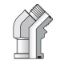 Picture of Parker 12 LOVQ1-S - O-ring Face Seal, 37° Flare and Flareless Code 61 and 62 Flange Adapters