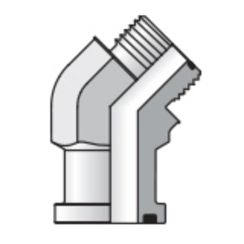 Picture of Parker 12 LOVQ1-S - O-ring Face Seal, 37° Flare and Flareless Code 61 and 62 Flange Adapters