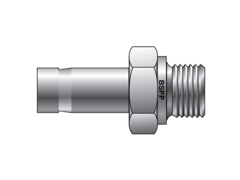 Picture of Parker 6MA2R-B - A-LOK Inch Tube BSPP Tube End Male Adapter - MA R