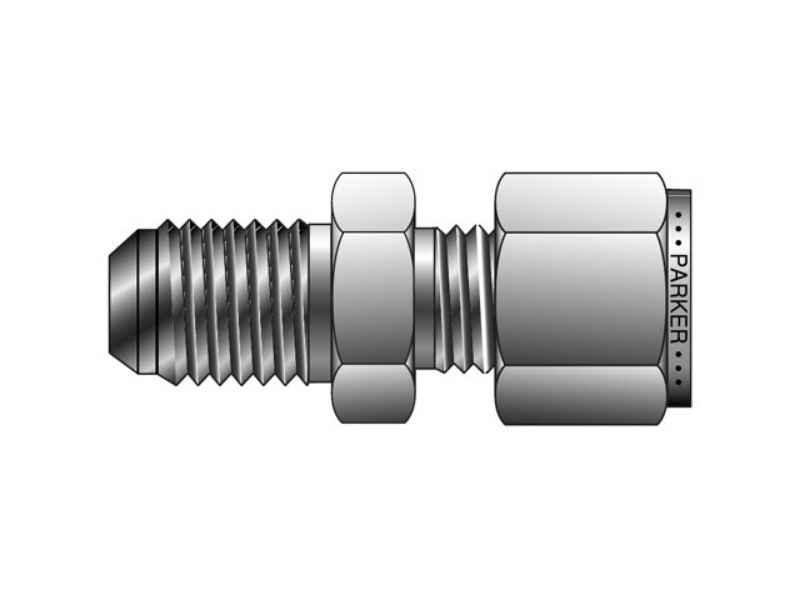 Picture of Parker 10XASC10-S - A-LOK 37° Tube 37° Flare Connector - XASC