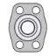 Picture of Parker 16WB3Q2PSX - 4-Bolt Hydraulic Flanges and Components