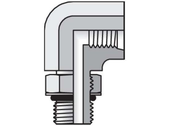 Picture of Parker 6 AOEG5-S V0894 - Pipe & Port 90° Elbow AOEG5