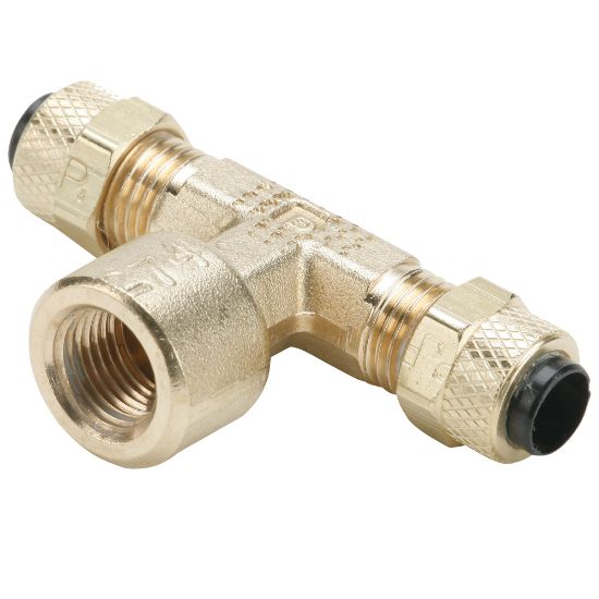 Picture of Parker 177P-4-6 - Brass Compression Fittings for Thermoplastic and Soft Metal Tubing - Poly-Tite.