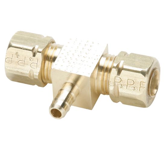Picture of Parker 233-4-4-4 - Brass Pneumatic Hose Barbs for Tubing, Dubl-Barb