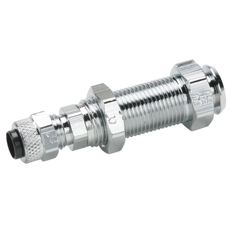 Picture of Parker 392P-4-4 - Chrome plated brass couplers for thermoplastic and soft metal tubing, Poly-tite