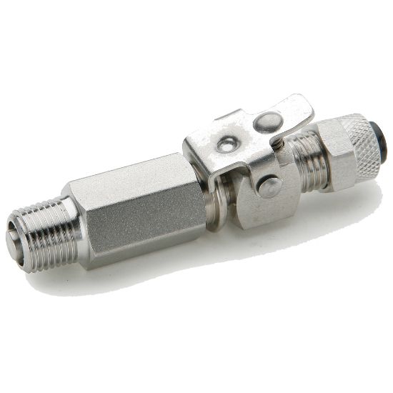 Picture of Parker 398PSS-6-4 - Chrome plated brass couplers for thermoplastic and soft metal tubing, Poly-tite