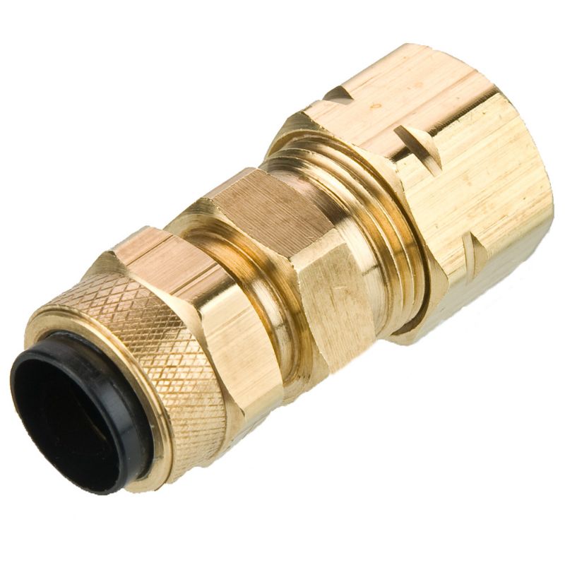 Picture of Parker 62PCA-4 - Brass Compression Fittings for Thermoplastic and Soft Metal Tubing - Poly-Tite.