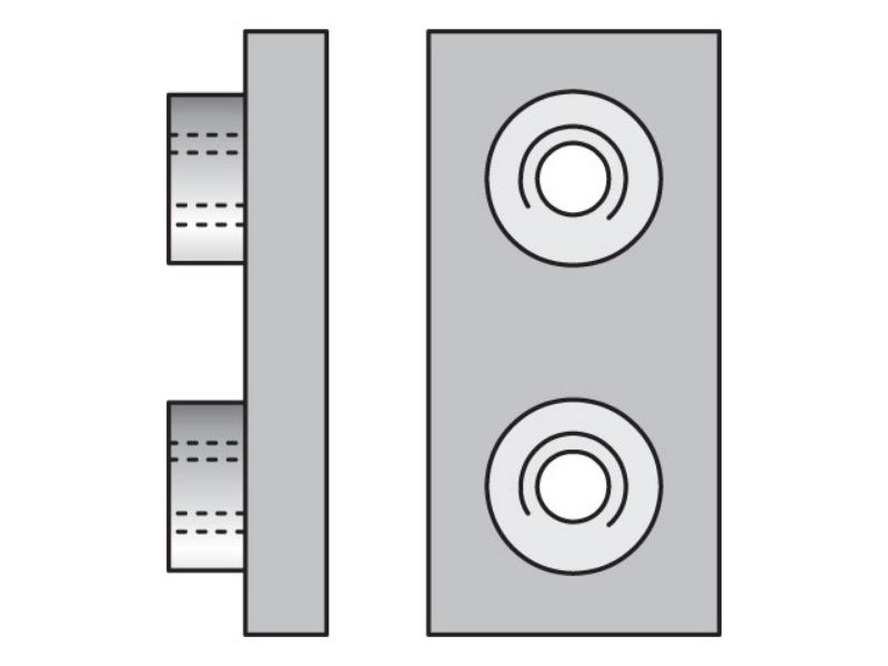 Picture of Parker APC8X - Metric Heavy Series APC Weld Plate