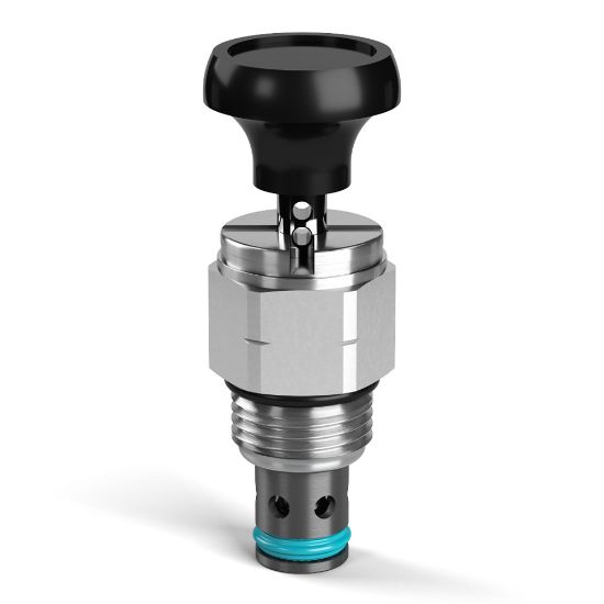 Picture of Parker DL081P - 2 Position, 2 Way Normally Closed Poppet Type Manual Valve