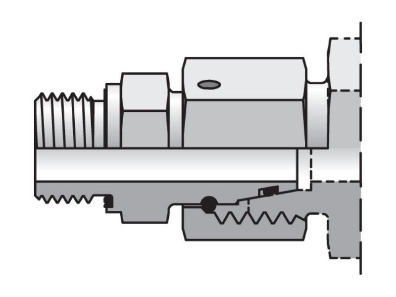 Picture of Parker EGE06SREDCF - EO/EO-2 Straight Swivel, Swivel Connector - EGE-R-ED