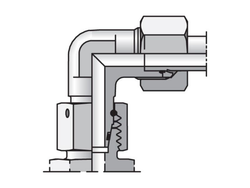 Picture of Parker EW10ZLCF - EO/EO-2 90° Elbow, Swivel Nut - EW