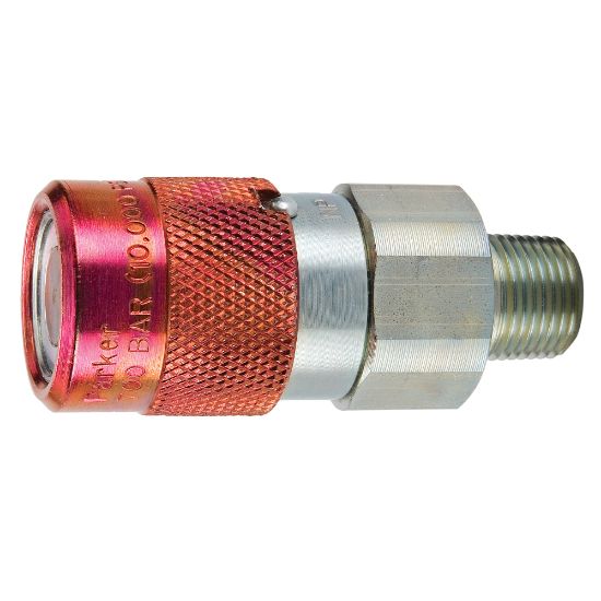 Picture of Parker FH-371-6MP - High Pressure, HTMA, Non-Spill, Flat Face Quick Couplings with Sleeve Lock - FH Series