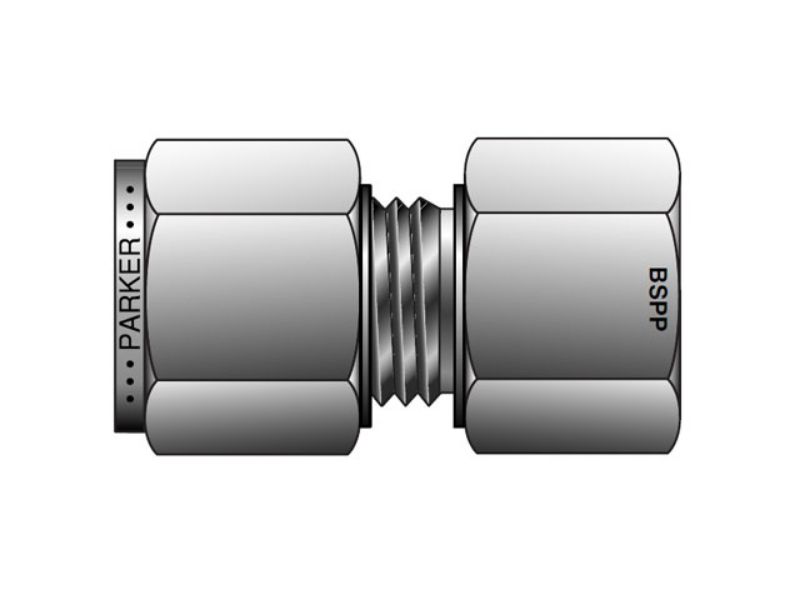 Picture of Parker GBC 10-1/2GC-S - CPI Metric Tube BSPP Gauge Connector - GBZ GC