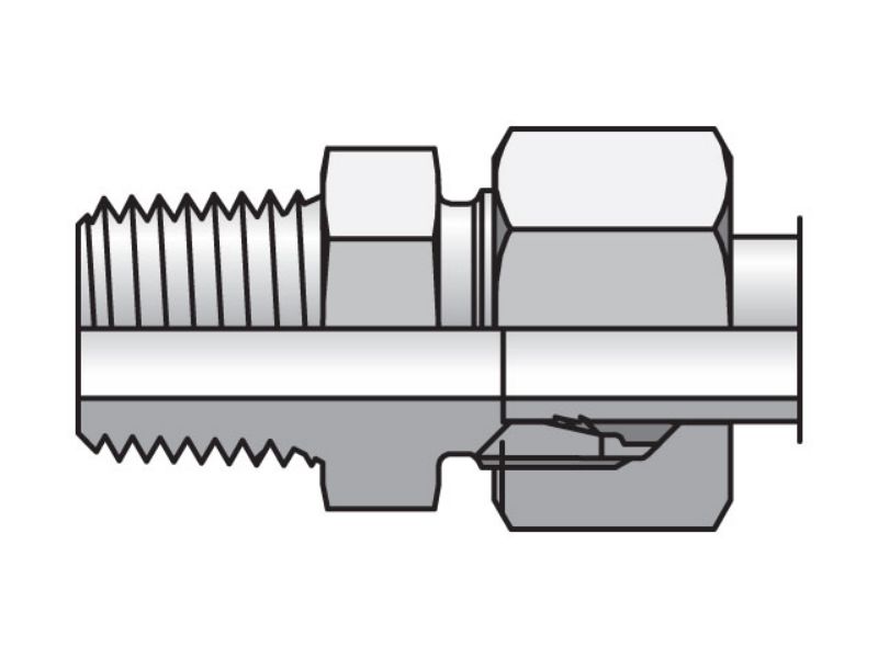 Picture of Parker GE06LL1/8NPTCF - EO/EO-2 Straight, Male Connector - GE-NPT