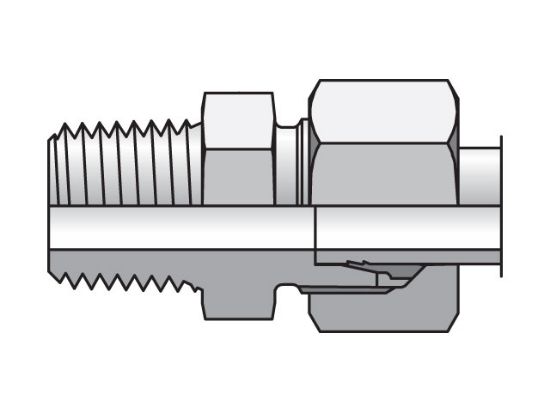 Picture of Parker GE06LR1/8KEG71 - EO/EO-2 Straight, Male Connector - GE-R
