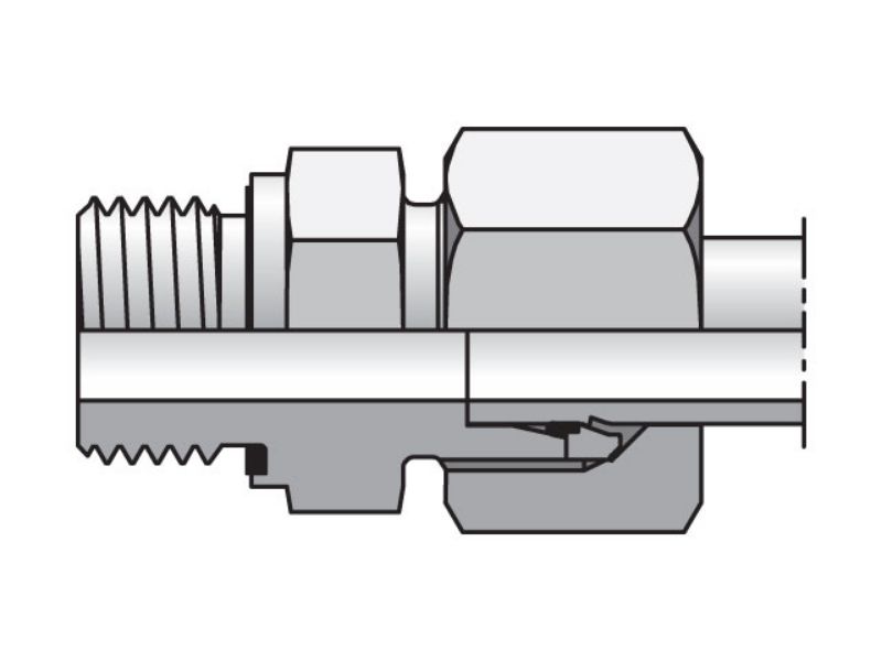 Picture of Parker GE06LREDCF - EO/EO-2 Straight, Male Connector - GE-R-ED