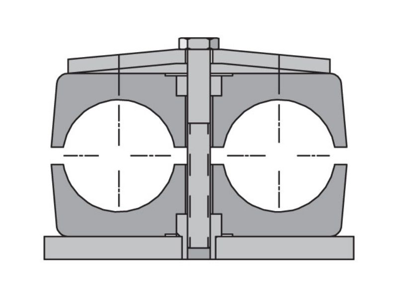 Picture of Parker H5205/205-PP - Inch Standard Twin Series 100R1 Hose Clamp Halves