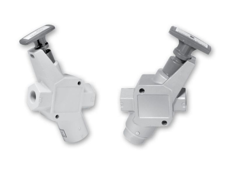 Picture of Parker LV6N6B - LV Series Inline Valve Valve - Push/Pull Handle - 3-way 2-position