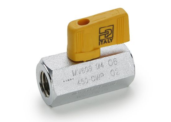 Picture of Parker MV609-6-4 - Industrial Ball Valves - Chrome Plated Brass Ball Valves