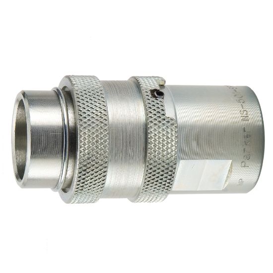 Picture of Parker NS-372-6FP-E4 - Non-Spill, Flat Face, Push to Connect Quick Couplings with Sleeve Lock  - NS Series