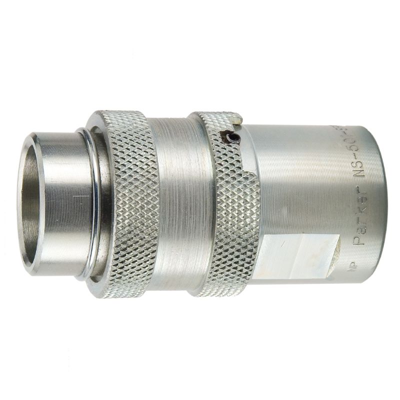 Picture of Parker NS-751-12FP - Non-Spill, Flat Face, Push to Connect Quick Couplings with Sleeve Lock  - NS Series