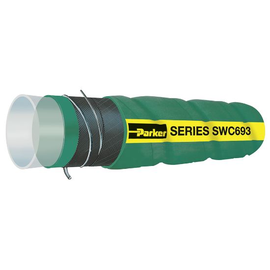 Picture of Parker SWC693-2000 - WILDCATTER® UHMWPE CORRUGATED CHEMICAL SUCTION HOSE