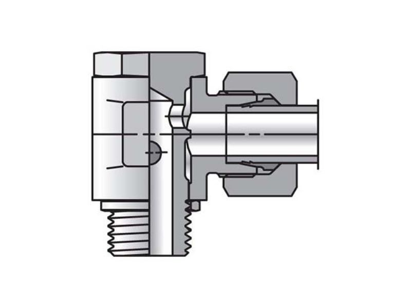 Picture of Parker SWVE06LLMCF - EO/EO-2 90° Elbow, Banjo - SWVE-M