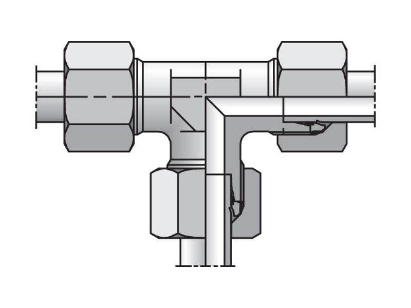 Picture of Parker T06ZLCF - EO/EO-2 Tee, Union - T