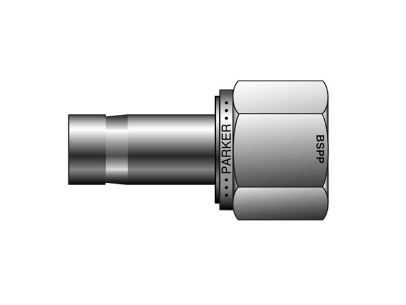Picture of Parker T2HG 10-1/2R-B - CPI Metric Tube BSPP Female Adapter - T2HG R