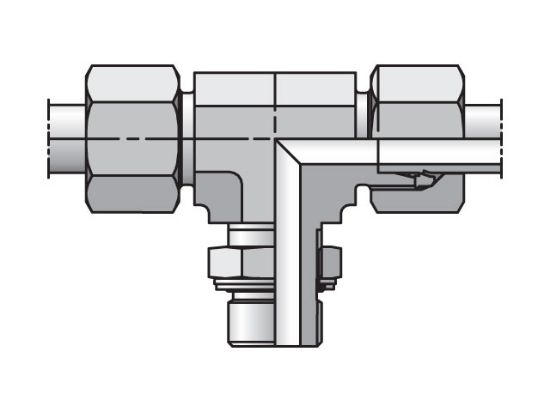 Picture of Parker TEE10SRCF - EO/EO-2 Tee, Adjustable Branch - TEE-R