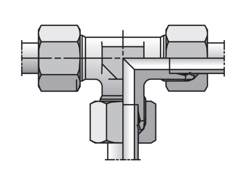 Picture of Parker TR18/12/18LCF - EO/EO-2 Tee, Reducer Union - TR