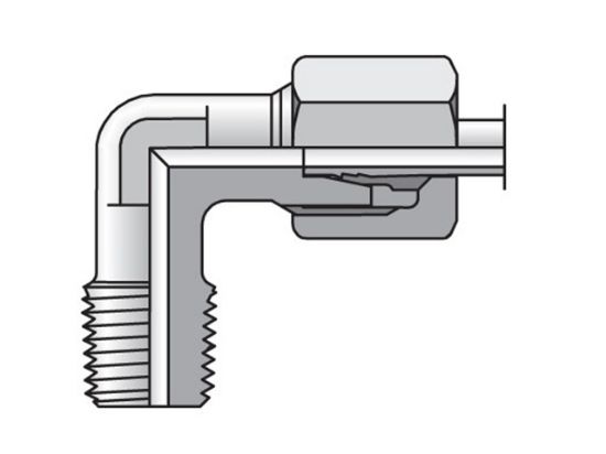 Picture of Parker WE08LLRMS - EO/EO-2 90° Elbow, Male Connector - WE-R keg