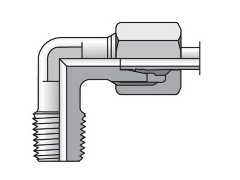 Picture of Parker WE12LLRCF - EO/EO-2 90° Elbow, Male Connector - WE-R keg