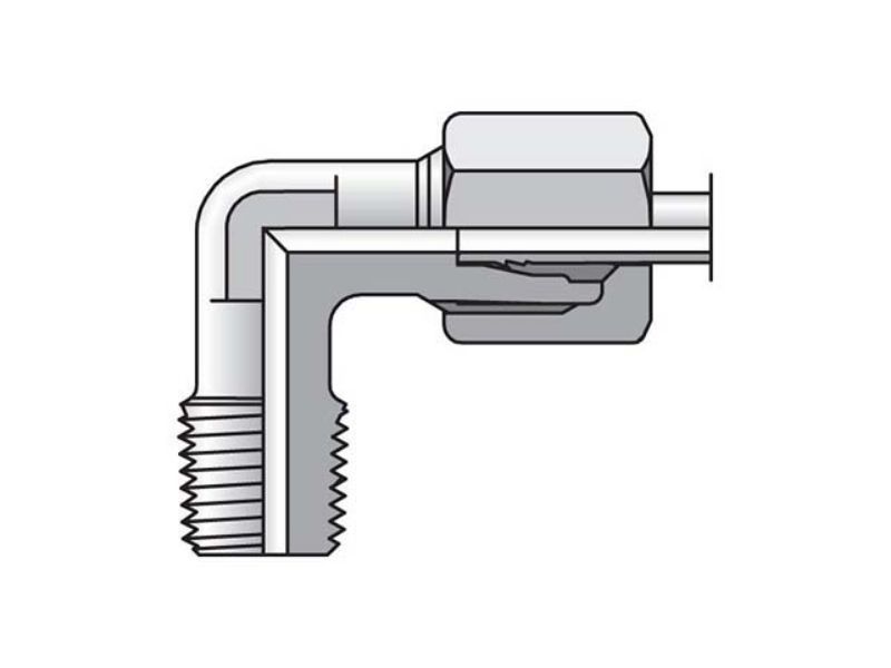 Picture of Parker WE06LMCF - EO/EO-2 90° Elbow, Male Connector - WE-M keg
