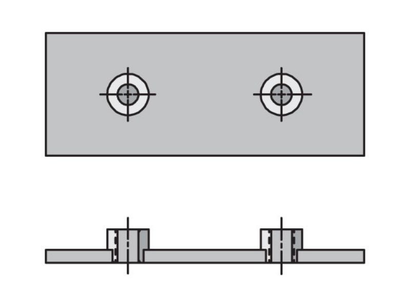 Picture of Parker WPE-1 - Inch Standard Series WPE Weld Plate Elongated