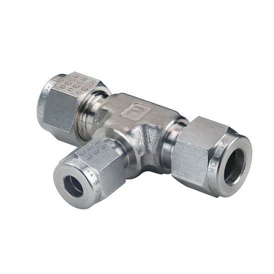Picture of Parker 10-10-8 JLZ-M - Parker Tube Fitting, Drop Size Tee - A-LOK Series