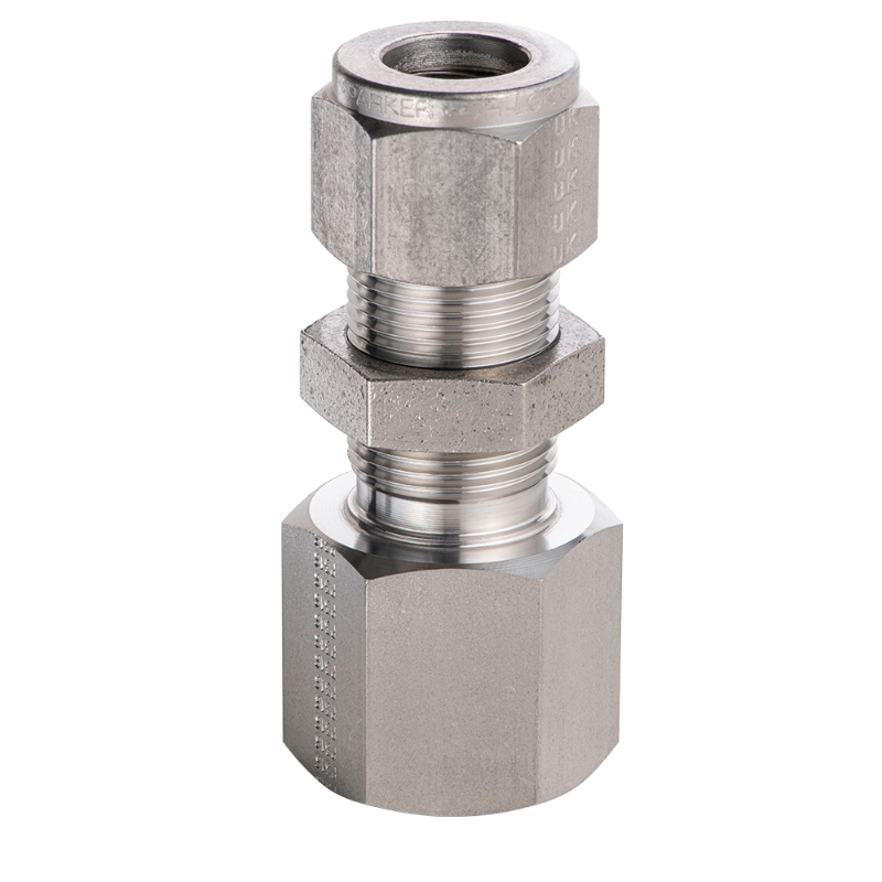 Picture of Parker 12FBC12N-6MO - Parker Tube Fitting, NPT Female Bulkhead Connector - A-LOK Series