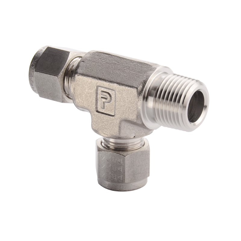 Picture of Parker 12M5RT12-B - Parker Tube Fitting, Male Run Tee SAE Straight Thread - A-LOK Series
