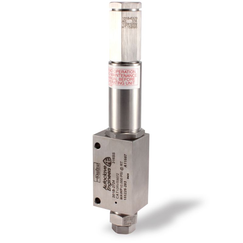 Picture of Parker 10RVS9072 - Autoclave RVS Series Relief Valve - 1,500 psi (103 bar) to 20,000 psi (1378 bar)