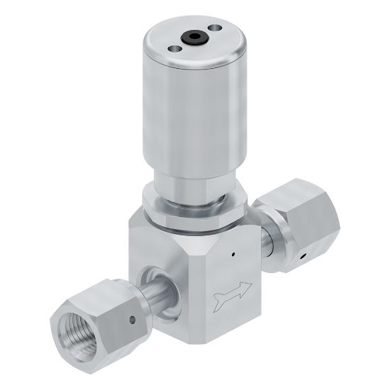 Picture of Parker 930AOPLP1NCSFSFF - Ultra-High Purity (UHP) Low Flow, Low Pressure Diaphragm Valve – 930 Series